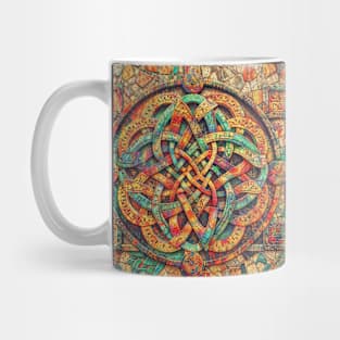 Interlocking Abstract Geometric Figures Dimensions Mug